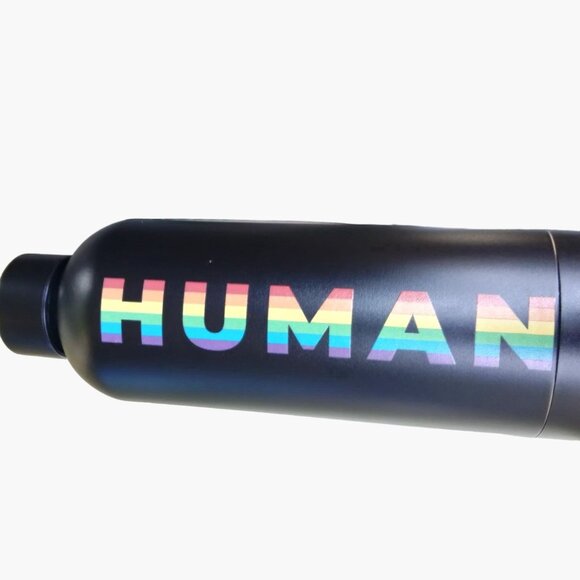 Human Insulated Water Bottle Black Stainless Steel Rainbow Gay Pride Apparrel - Picture 6 of 9